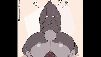 Play Gay rabbit bouncing on dildo