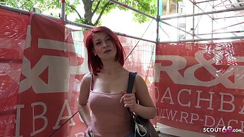 Play GERMAN SCOUT - Rothaarige Studentin Jenny bei Strassen Casting fuer Geld gefickt