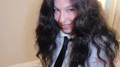 Play Stocking-Clad Brunette Teen Experiences Creampie and Squirting in Roleplay