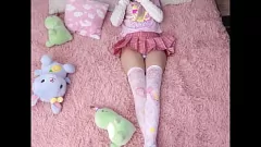 Play Stocking-clad Asian teen's creamy submissive session