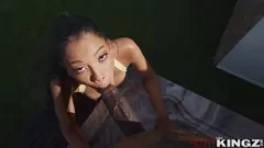 Play Eden West's Deepthroat Debut: Teen Ebony StepSis Facial