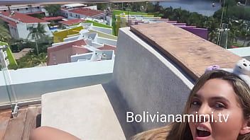 Play Masturbating and squirting on the hotel rooftop Full video on bolivianamimi.tv