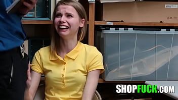 Play Security Officer Used A Scared Skinny Teen As His Own Sex Doll - SHOPFUCK