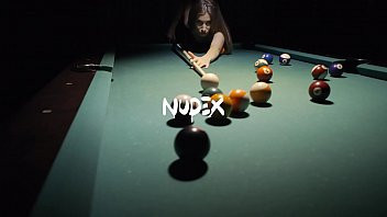 Play Sexy Bulgarian Blonde Babe playing the pool naked in front of Nudex Camera