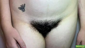 Play 18-year-old girl, with a hairy pussy, asked to record her first porn scene with me