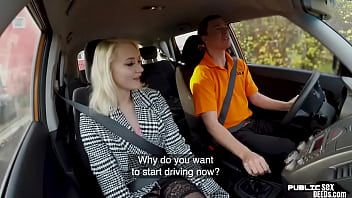 Play Teen in stockings enjoys public outdoor car sex by tutor