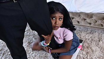 Play Black babysitter gets caught masturbating