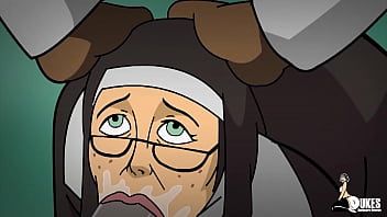 Play A rude nun and a mild mannered MILF get stretched by BBC