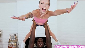Play Extra small blonde teen sucks a huge black dick